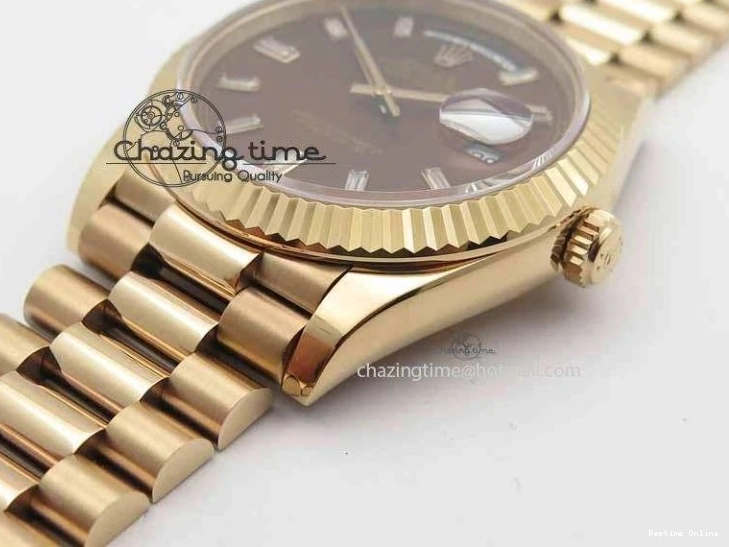1219 Day Date 40mm RG BP Maker Best Edition Brown Dial Diamond Markers On RG Bracelet A ZeroBulk 3689